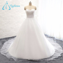 2017 Bester Verkauf A-Line Liebsten Organza Falte Brautkleid Weiß